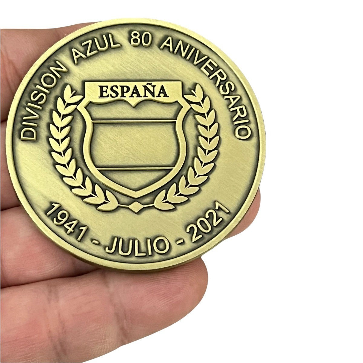 Moneda exclusiva seriada Conmemorativa80 aniversario División Azul