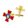 Gemelos de camisa cruz roja emblema de ucrania 20mm - juntos con ucrania.