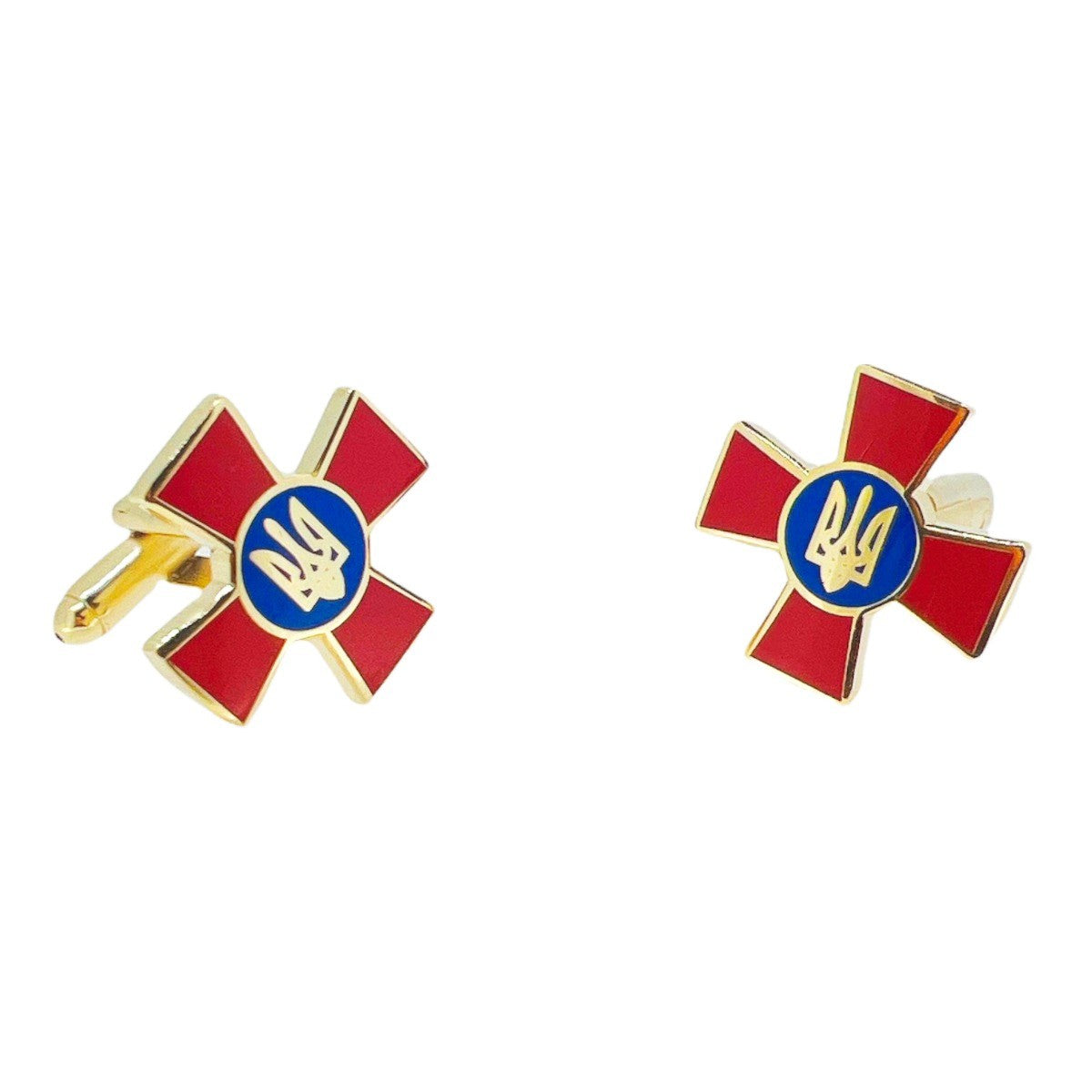 Gemelos de camisa cruz roja emblema de ucrania 20mm - juntos con ucrania.