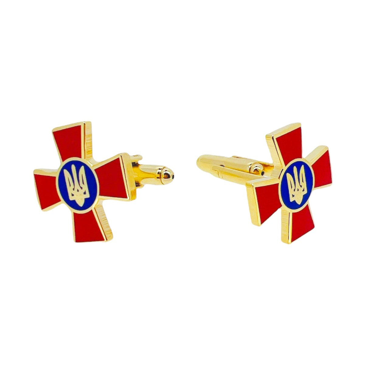 Gemelos de camisa cruz roja emblema de ucrania 20mm - juntos con ucrania.