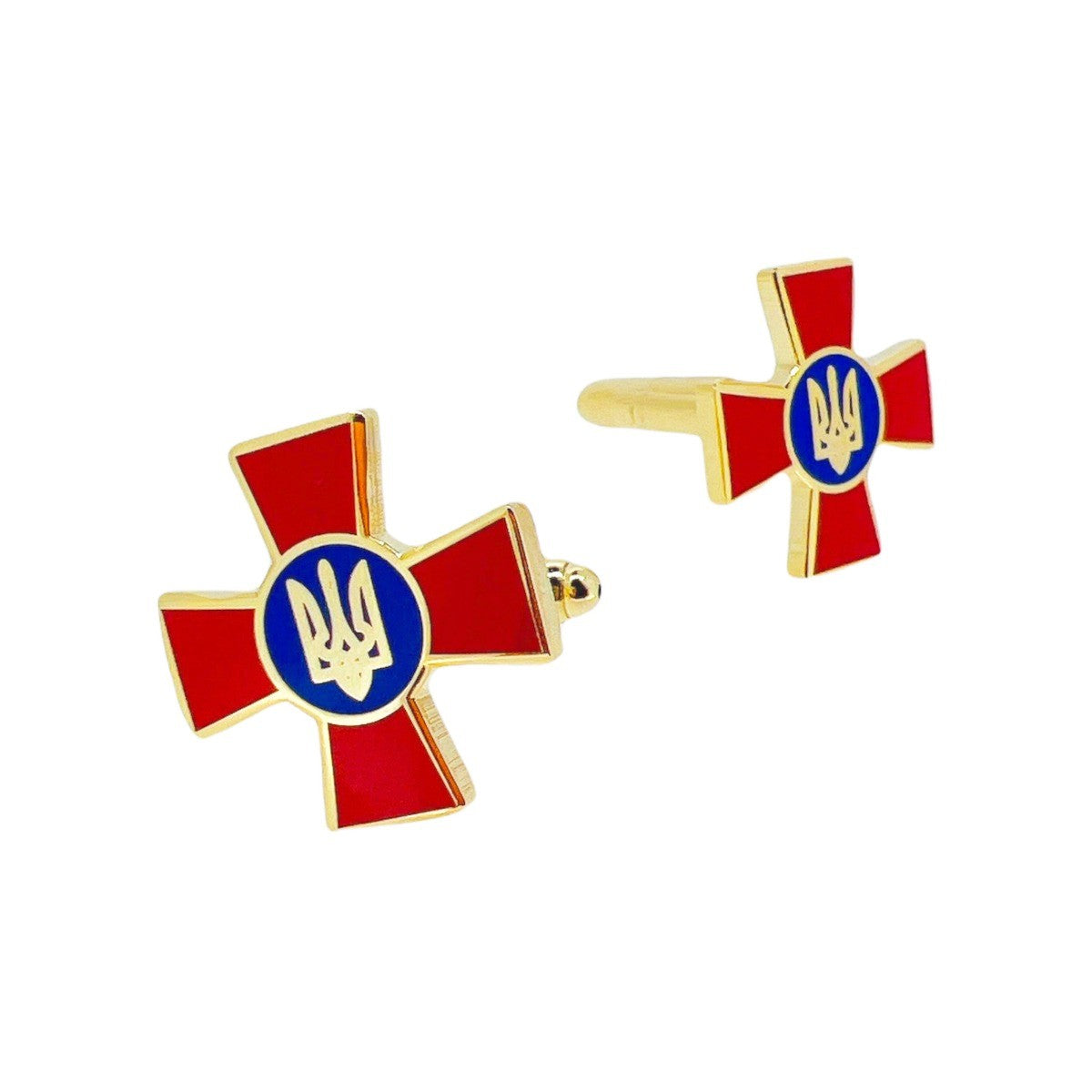 Gemelos de camisa cruz roja emblema de ucrania 20mm - juntos con ucrania.