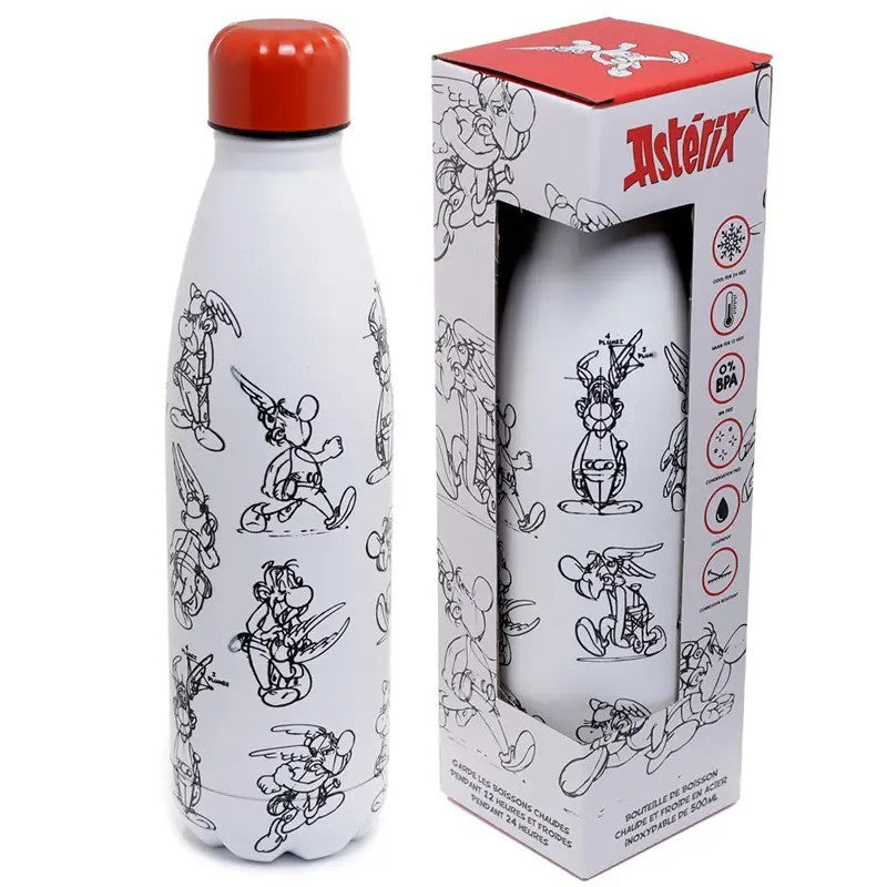Botella de agua de acero inoxidable producto oficial de Obelix y Asteríx 500ml
