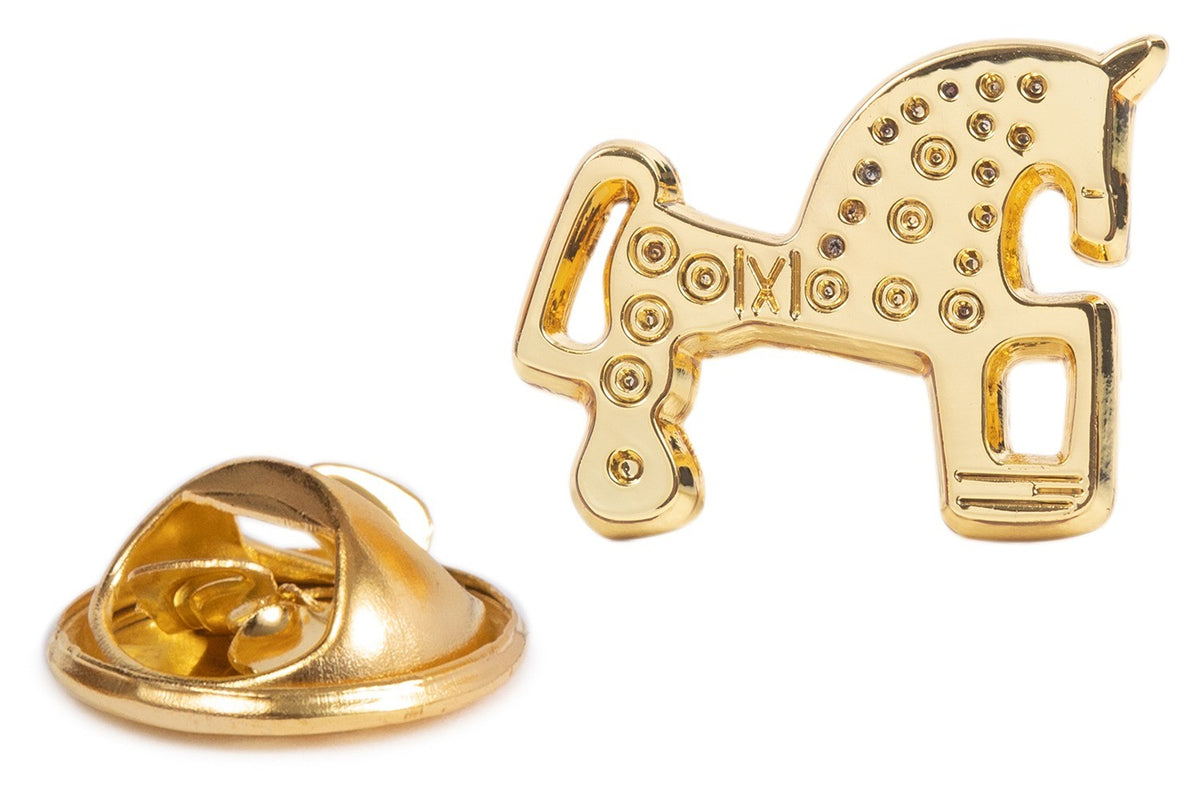 Pin de Solapa Caballo de Soria Dorado
