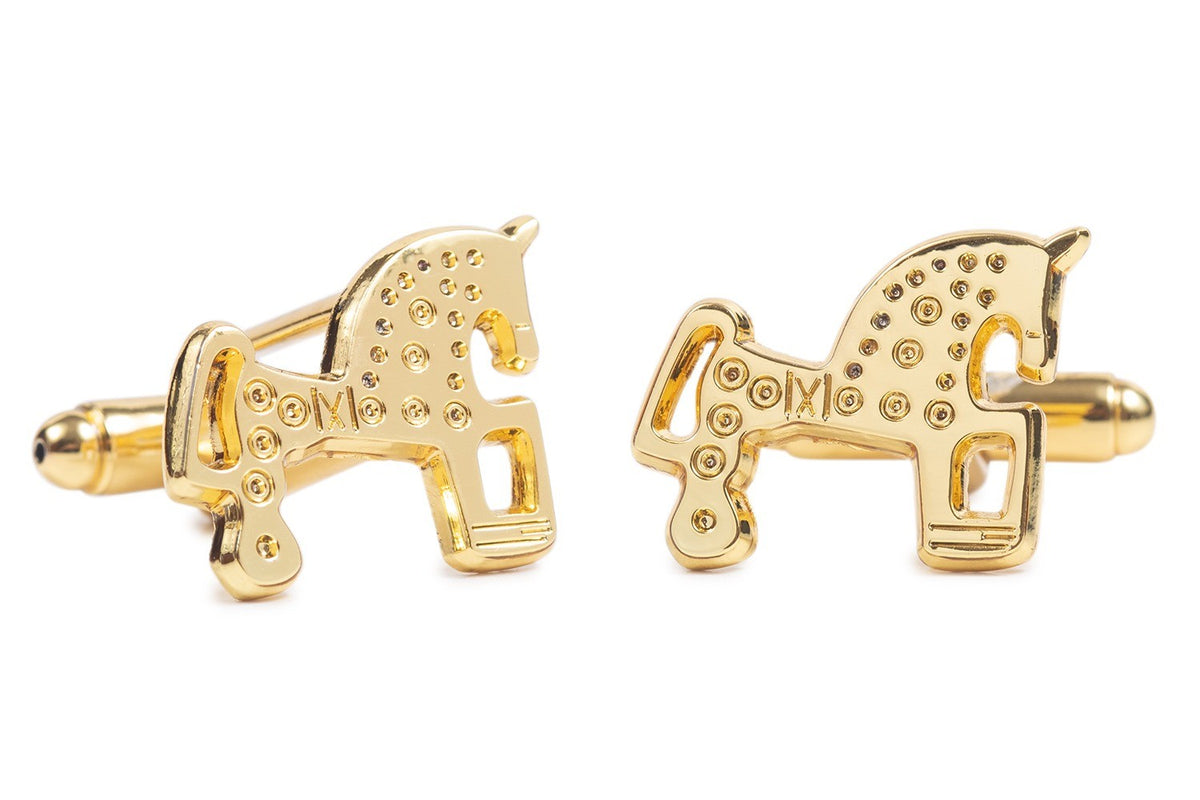 Gemelos de Camisa de Caballo de Soria Dorado