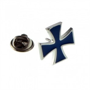 Pin de Solapa Cruz de Malta Blue 20mm