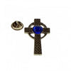 Pin de Solapa Cruz Celta Gema Azul mod 2 35x25mm