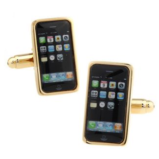 Gemelos para Camisa Iphone Dorado 01