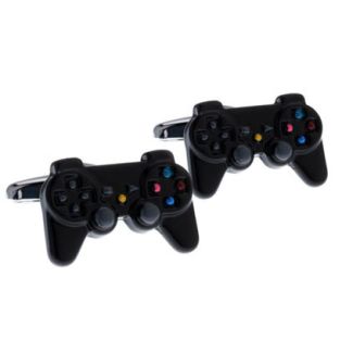 Gemelos para Camisa Playstation Resina Negra 01