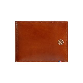 Cartera de Piel Marron St Dupont Line D Money Clip 6 Credit Cards 180101 01