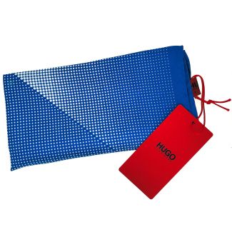 Pañuelo de Bolsillo HUGO de Seda Pura Azul y Puntos Blancos 33x33 cm - Gemelolandia