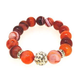 Pulsera Piedras Rojas 18mm - Gemelolandia