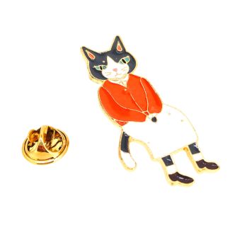 Pin de solapa Gata con Falda 44x20mm - Gemelolandia