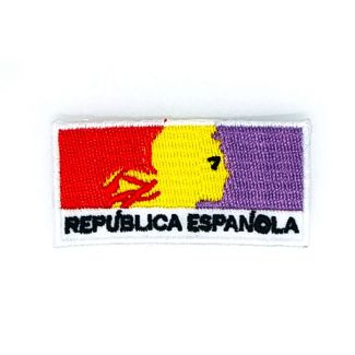 Parche Bordado Termoadhesivo Republica Española 6x3cm - Gemelolandia