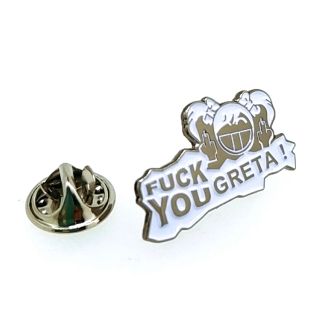 Pin de solapa Fuck You Greta! 25x15mm - Gemelolandia