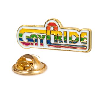 Pin LGTBi Gay Pride / Orgullo Gay - 30x10mm - Pin retro con colores arcoiris