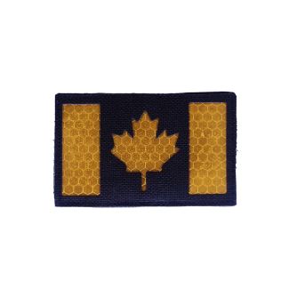 Reflective Canada flag patch - Hook and loop patch - 8x5cm