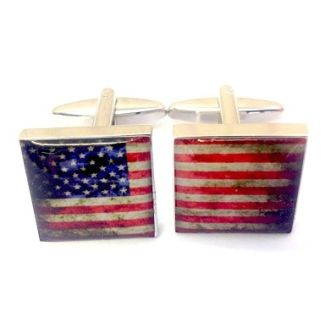 Gemelos Bandera EEUU Distressed USA Distressed Flag Cufflinks