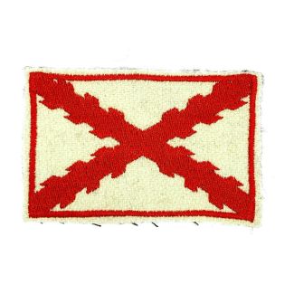 Parche recreación historica Bandera cruz borgoña 8,5x5,5cm - Gemelolandia