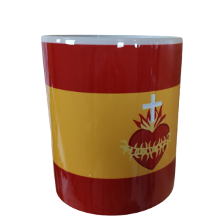 Taza Bandera de España Sagrado Corazón - Gemelolandia