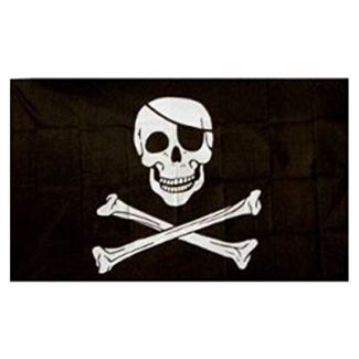 Bandera Calavera Pirata 90x150cm - Gemelolandia