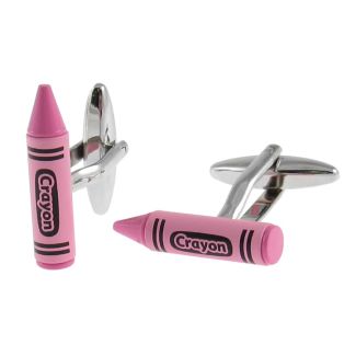 gemelos para camisa Gemelos Pintura de Cera Rosa - Crayon Pink 01