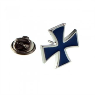 Pin de Solapa Cruz de Malta Blue 16mm - Gemelolandia