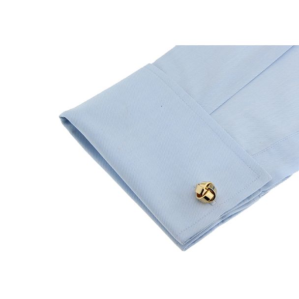 Gemelos para camisa Nudo Elegant Acero Single Gold 02