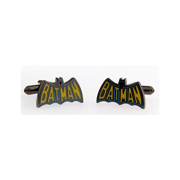 Gemelos para Camisa Batman Logo Retro Acero Negro 04