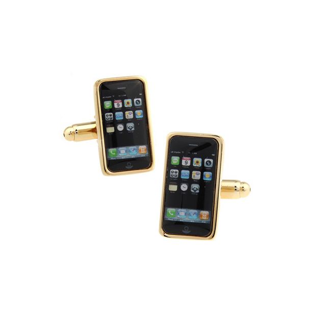 Gemelos para Camisa Iphone Dorado 01