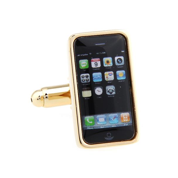 Gemelos para Camisa Iphone Dorado 02