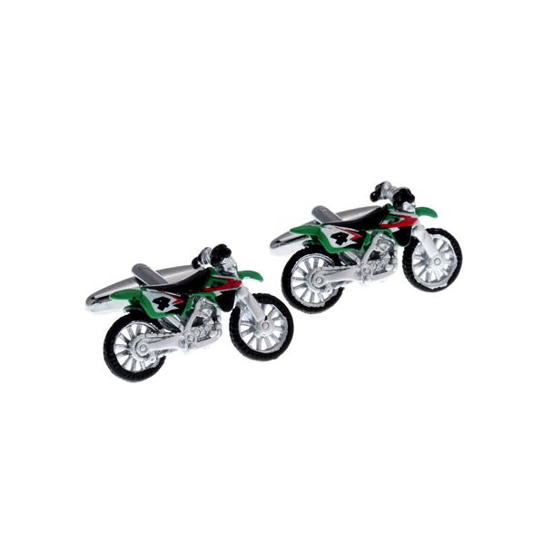 Gemelos para Camisa Moto de Motocross Verde 01