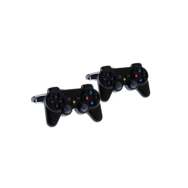 Gemelos para Camisa Playstation Resina Negra 01