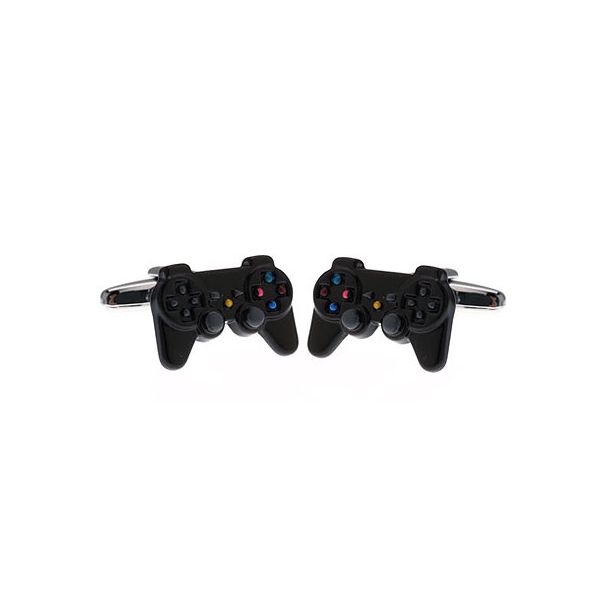 Gemelos para Camisa Playstation Resina Negra 03