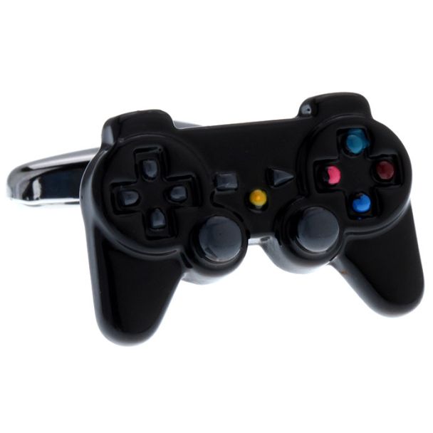 Gemelos para Camisa Playstation Resina Negra 04