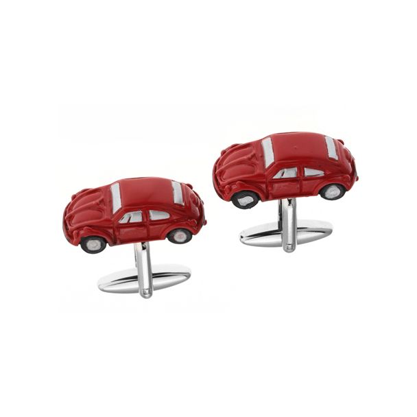 Gemelos para camisa Volkswagen Escarabajo Rojo 3D 03