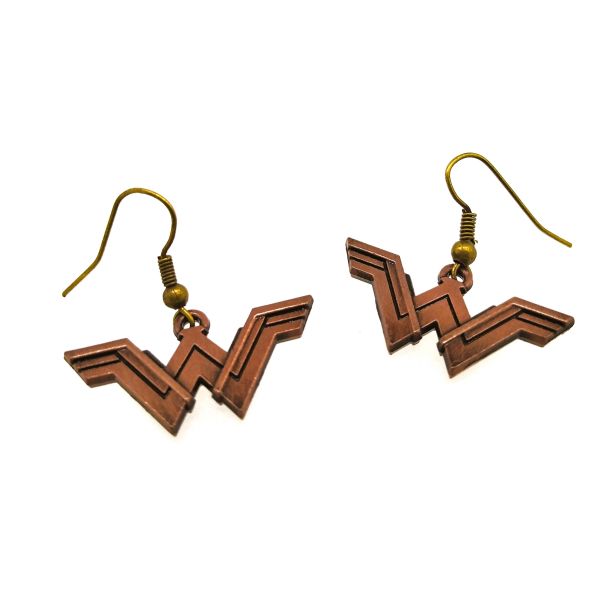 Pendientes Wonder Woman mod 2 30x12mm - Gemelolandia