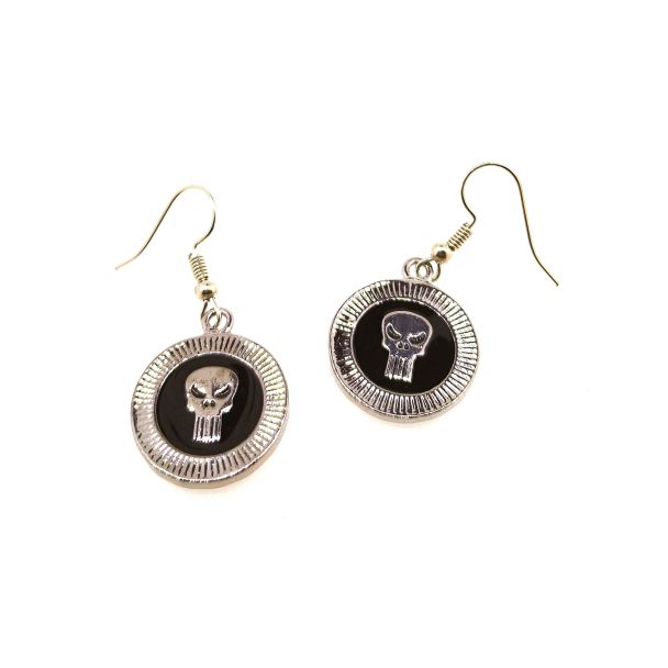 Pendientes Punisher 18mm - Gemelolandia