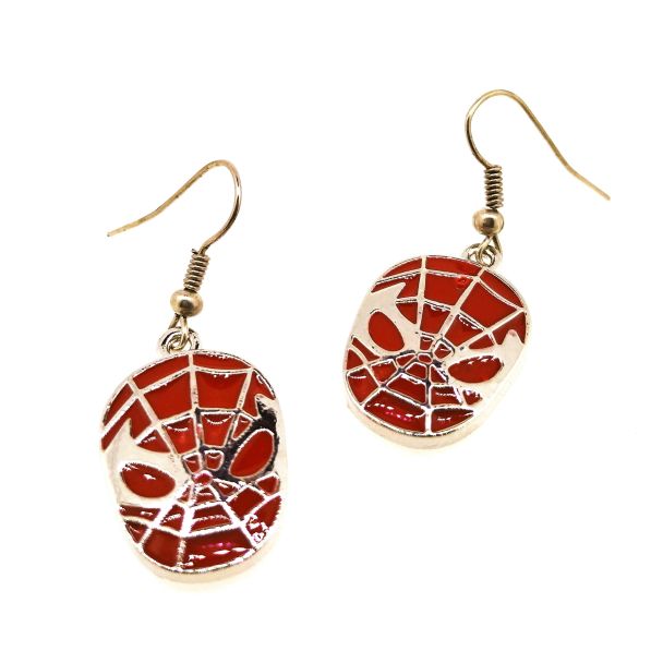 Pendientes Spiderman Red Face 20x15mm - Gemelolandia