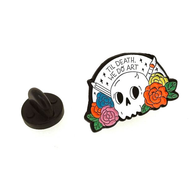 Pin de solapa Calavera Floreada 25x16mm - Gemelolandia