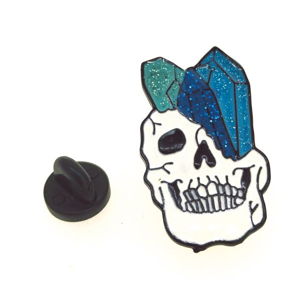 Pin de solapa Calavera Piedras preciosas mod 2 32x18mm - Gemelolandia