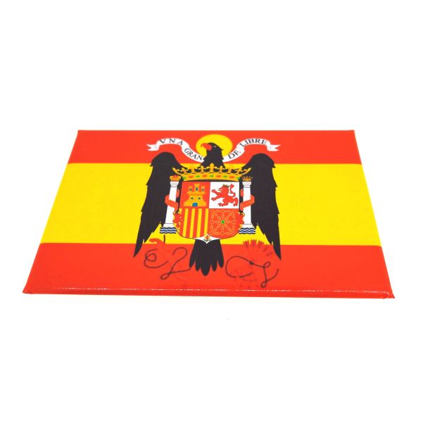 Imán Bandera Española Aguila de San Juan 7,9x5,4cm - Gemelolandia