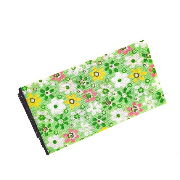 Pañuelo de tela Verde Estampado Flores 23x23cm - Gemelolandia