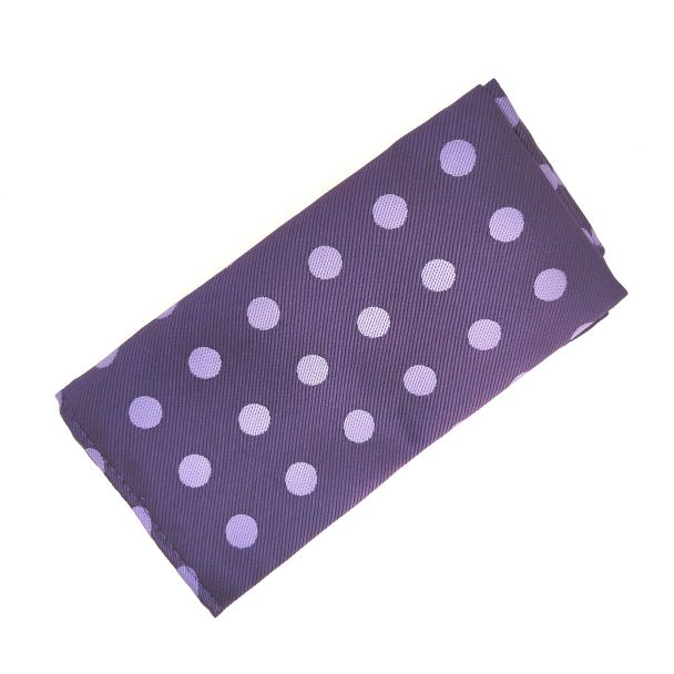 Pañuelo de tela Morado Brillo Topos Lilas 23x23cm - Gemelolandia