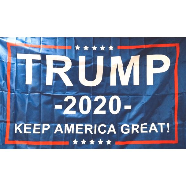 Bandera Donald Trump Campaña Presidencial 2020 90x150cm - Gemelolandia