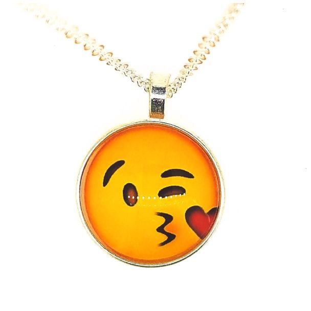 Colgante Emoticono Beso Amor 28mm - Gemelolandia