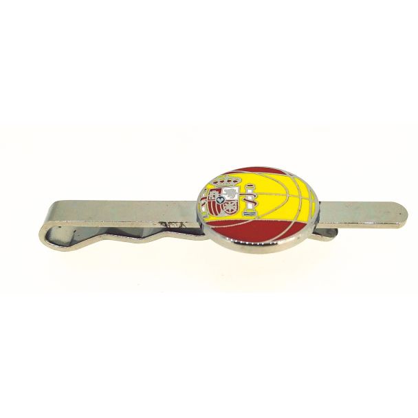 Pasador de corbata Balón Baloncesto Bandera España 55 mm - Gemelolandia