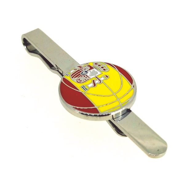 Pasador de corbata Balón Baloncesto Bandera España 55 mm - Gemelolandia