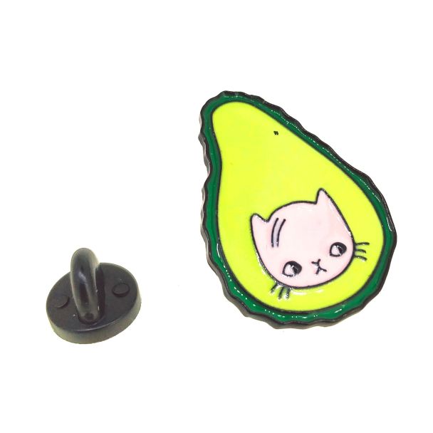 Pin de solapa Aguacate Gato 30x23mm - Gemelolandia