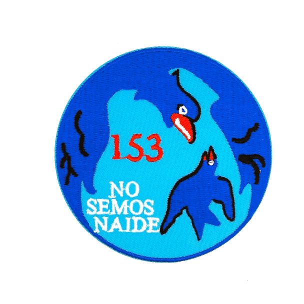 Parche Bordado Termoadhesivo Ala 153 "No Seimos Naide" 8cm - Gemelolandia