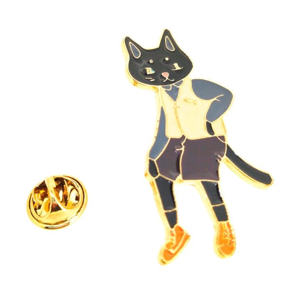 Pin de solapa Gato con Chaleco 46x24mm - Gemelolandia